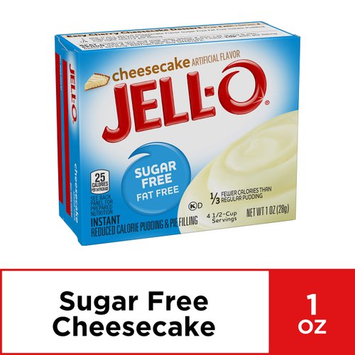 Jell-O Instant Cheesecake Sugar-Free Fat Free Pudding & Pie Filling (1 oz Boxes, Pack of 6)