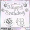 Disco Birthday Party Decorations, Disco Happy Birthday Banner Silver Disco Ball Hanging Swirls, Disco Ball Honeycomb Centerpieces, 70s 80s 90s Disco Themed Party Decorations
