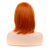 morvally Short Straight Neat Bangs Bob Wigs Natural Looking Synthetic Hair Wig for Cosplay Costume Halloween (12 inches 2735# Orange)