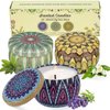 3 Pack Candles for Home Scented Candles Gifts Set for Women 7.5 oz Aromatherapy Candles for Stress Relief, Floral Natural Soy Candles for Bath Yoga Birthday Christmas Thanksgiving Gifts Set