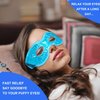 2PCS Gel Eye Mask, Reusable Hot Cold Therapy Eye Mask for Puffiness /Dark Circles/Eye Bags /Dry Eyes/Headaches/Migraines/Stress Relief, Cooling and Compress Eye Mask (Blue)