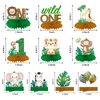Wild One Birthday Decorations Honeycomb Centerpieces for Baby Boy Girls, Jungle Safari Theme 1st Birthday Table Centerpieces Party Supplies, Safari Animal First Birthday Table Topper Sign Decor