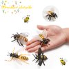4 Pcs Bee Figurine Set Realistic Bee Figure Honeybee Figurines Bees Model Various Bees Model Fake Bees Animal Figures Insect Toy for Science Project Cake Topper