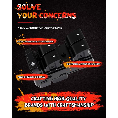 cciyu Power Window Switch Fits for 2007-2014 for Chevrolet Silverado 2500 3500 2008-2011 for Chevrolet HHR 2009-2016 for Chevrolet Traverse 2007-2013 for GMC