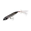 Heddon Super Spook Topwater Fishing Lure for Saltwater and Freshwater, Black Shiner - Feather Dressed, Feather Super Spook Jr (1/2 oz)