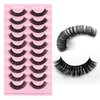 False Eyelashes 8mm Faux 3D Lashes Natural Look Fluffy Lashes Pack by Kanviensl, 10 Pairs