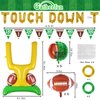 Football Party Supplies Kit - Touchdown Letter Balloons, Goal Post & Football Shaped Foil Balloons, Round 'Touchdown!' Foil Balloons, and Banner for Birthday, Game day, Tailgate Party Decorations