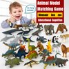 36 Small Animal Figurines Learning & Education Toys, Plastic Realistic Dinosaur Zoo Jungle Safari Sea Ocean Animal Figures, Preschool Learning Activities Matching Game Science Toys