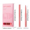 Clubday 6 Pcs Retractable Lip Liner Longwear Rich Lip Colors，Smooth Application，Matte Finish Waterpoof Lip Pencil Multi Colors With All Skin