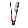 Herstyler Hair Straightening Comb - Flat Iron Comb - Hair Straightener Comb With a Firm Grip - Styling Comb for Women (Pink)