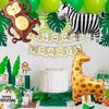 TUWUNA 9Pcs Safari Jungle Animal Balloons,Wild One Birthday Decorations Baby Shower Jungle Safari Party Supplies,Kids Elephant Monkey Lion Giraffe Leopard Zebra Crocodile Balloon