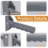 Flip up Grab Bars for Elderly for Wall, 6 inch Folding Doorway Assist Handle, Handicap Grab Bars for Doorframe, Stairs Steps, Mobility Aids for Elderly, Seniors and Alzheimer (Gray)