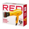 RED by KISS 2000 Ceramic Hair Dryer, Professional Salon Blow Dryer 3 Attachments Included, 2 Detangler Piks, 1 Air Concentrator (Yellow)
