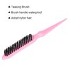Teasing Brush, Teasing Hair Brush, Plastic Handle Teasing Comb,Travel Portable Nylon Hair Beard Brush Styling Tool for Hair Sectioning for Edge Control Backcombing (Pink)
