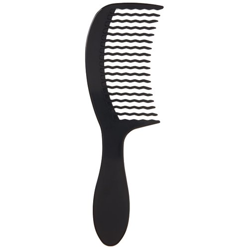 Wet Brush Detangling Comb, Black - Wide Tooth Hair Detangler with WaveTooth Design that Gently and Glides Through Tangles - Brush Throough Conditioner and Hair Masks - Gentle On Scalp and Pain-Free
