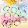 Lorfancy 12Pcs Kids Bracelets for Girls Letter Beads Bracelets Toddler Baby Cute Friendship Princess Stretchy Pretend Play Bracelet Costume Jewelry Accessories (A-12 pcs)