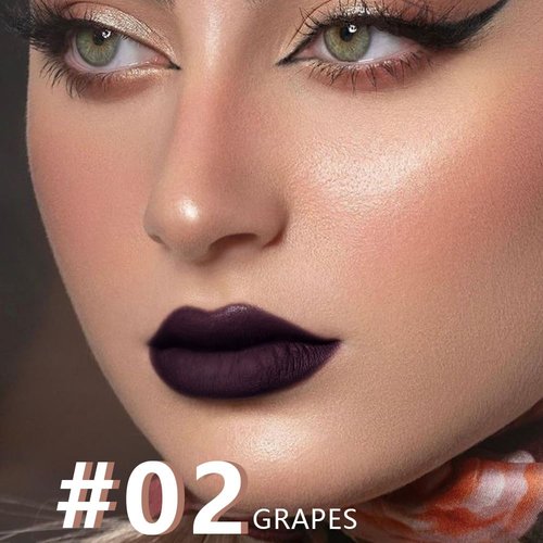 AMY'S DIARY Mocha Matte Crayon Lipstick Lip Makeup, Precision Tip Matte Lip Crayon, Longwear Up To 24Hrs, Lead The Way,Smudge Waterproof for Women Smudge Waterproof for Women (2# Purple, 1 pc)