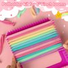SUGORER 800 PCS Loom Loops Pastel Weaving Loom Loops Potholder Colorful Loops Elastic Weaving Loops Craft Flexible Loom DIY Kit Colorful Weaving Crafts for Kids Adults DIY Crafts Supplies