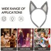 Dog Ears Headband Halloween Animal Cosplay Costumes Dress-up Headpiece Wolf Headwear for Women Grey