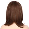 Onedor 11" Short Straight Middle Part Synthetic Heat Resistant Bob Wigs, Full Head Hair Wigs for Women, Girls (RL16/88)