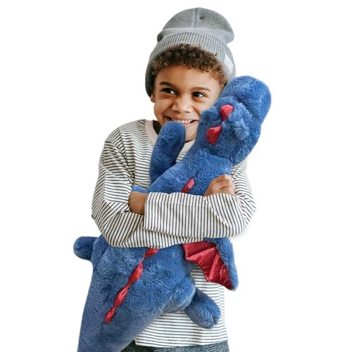 Pterosaur Stuffed Animal with Wings - Cute Soft Dinosaurs Plush Toys Little Flying Dragon Plushies Pillow Doll Christmas Birthday Gifts for Kids Boys Girls (Blue,27.55inch/70cm)