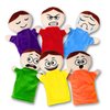 6 Pack Feeling Hand Puppets for Kids with 6 Emotions, with Moveable Arms, Soft Plush Hand Puppets for Toddlers, Early Education Toys, Social Emotional Learning Activities