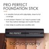 Bodyography Pro Perfect Foundation Stick - Demi-Matte Finish with A Natural Look - Enhancer for Concealing, Highlighting, and Contouring - Vitamin C & E (Maple)
