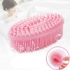 3 Set of Multifunctional Silicone Body Scrubber Loofah Soft and Skin-Friendly-,Easy to Clean,Scalp Massage ，Durable and Hygienic - Suitable for Various People and Pets (1 Count Pink)