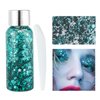 MAEPEOR Chunky Face Body Glitter Gel 19 Colors Mermaid Sequins Holographic Body Glitter Gel Long-Lasting Festival Makeup Glitter Paint for Face Body Hair Nails (30g, #004 Green)