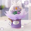 MEIEST Flower Building Blocks Set with Dust-Proof Dome,Simulation Bouquet for Valentine's Day,Bonsai Building Bricks Toys,Home Decor (Tulip)