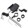iMESTOU Motorcycle Wireless Charger Phone Mount Waterproof Handlebar Qi Charging Phone Holder 360 Rotatable for 3.5-6.5 Inch Cellphones Work with 12V/24V Vehicles