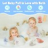 AMCHSURI Bath Toys for Babies 6-12 Months,10 PCS Mold Free Baby Bath Toys Ocean Animals Bathtub Float Toy for Water Play Kids Preschool Education Toy Christmas Birthday Baby Gifts