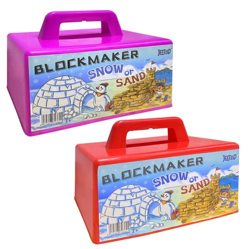 JEEFUD Snow Block Maker, Sand Castle Mold, Beach Snow Building Kit Toys Christmas Gift for Kids, 2 Pack (Red & Purple)