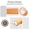 AUHOKY 12Pcs Bamboo Empty Lipstick Tubes, 5.5g Refillable DIY Lip Balm Tube Containers with Clear PP Plastic Inner, Cosmetic Lipstick Lip Gloss Deodorant Case Holder For Women Girls Makeup
