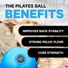 Natural Pilates Ball | Small Exercise Ball | 9 inch Pilates Ball for Core Strength and Back Stability | Physical Therapy Ball | Pilates Core Ball | Squishy Pilates Ball | Barre Ball