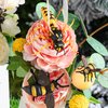 RoundFunny 20 Pcs Honey Bee Figurine Realistic Animal Bee Figurine Set Various Bees Model Fake Bees Early Educational Insect Toy Garden Creatures Collection for Science Project Cake Topper Birthday