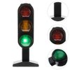 STOBOK Kids Traffic Light Signs Toy,Simulation Road Light Safety Traffic Maker Crosswalk Signal Model LED Traffic Stop Sign Light Lamp Toy Playset 2pcs