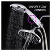 HotelSpa 30-Setting Ultra-Luxury 3 Way Rainfall Shower-Head/Handheld Shower Combo with Patented ON/OFF Pause Switch (Dual White/Chrome Finish)