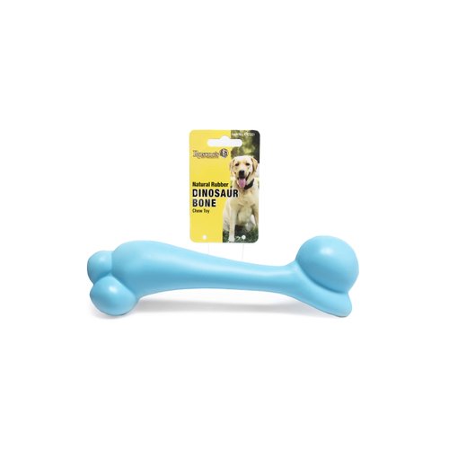 Roscoe's Pet Products Natural Rubber Dinosaur Bone Chew Toy. Safe and Non-Toxic.