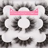JIMIRE Flare Mink Lashes Fluffy Wispy False Lashes Pack Fluttery 10D Multi-dimensional Volume False Eyelashes 5 Pairs