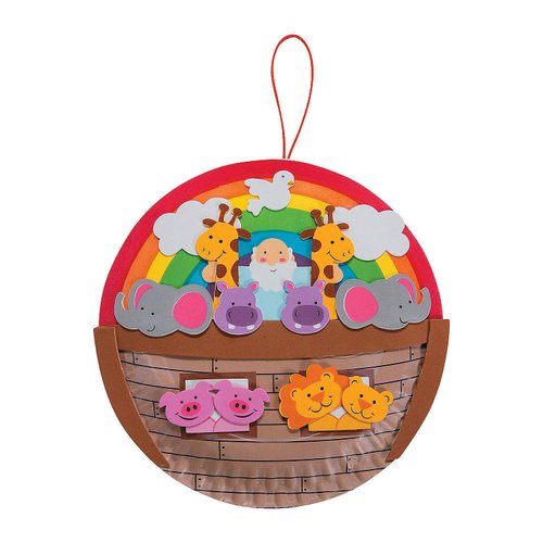 Fun Express Noah's Ark Paper Plate Craft Kit - Crafts for Kids and Fun Home Activities - VBS Vacation Bible School Supplies/Decor