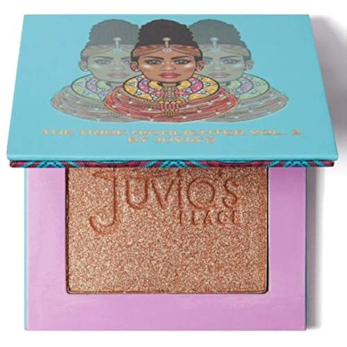 Juvia's Place Highlighter Tribe Glow Vol.2 - Highlighter Powder, Baked Highlighter, Shimmer Highlighter Makeup, Long-Wearing & Illuminating Cheek Highlighter - Suitable for Medium Skin Tones