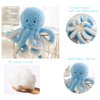 JOSON Cute Octopus Plush Toys, Soft Octopus Stuffed Animals, Girls and Boys Adult Birthday (16 Inch, Blue)