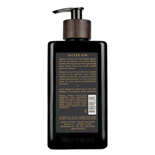 Mistral Men's Natural Hand Soap, Salted Gin