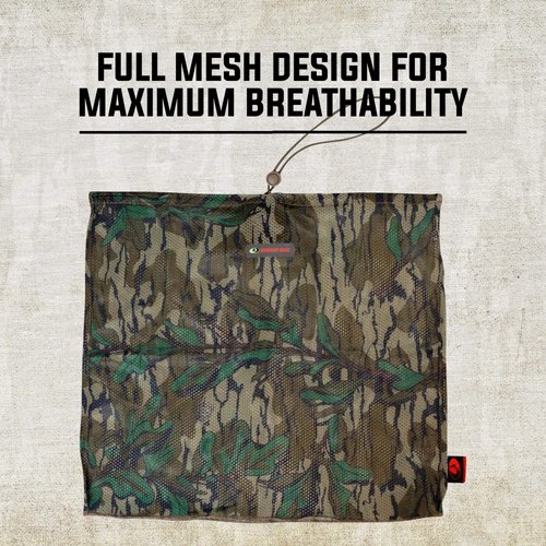 Mossy Oak Camo Mesh Hunting Face Mask, Bottomland, One Size