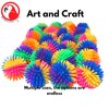 Bonka Bird Toys 3302 Small Rainbow Spike Balls Foot Talon Craft Part Bird Toys Durable Colored Tentacle Fuzz Texture Cockatiels Parakeets Conures and Other Similar Birds (12 Pack)