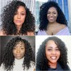 14inch GoGo Curl Crochet Braids for Water Wave Crochet Hair for Black Women,Natural Black Deep Wave Synthetic Braiding hair Extensions (5Packs,1B)