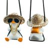 Swing Duck Car Hanging Ornament Cute Swing Duck Car Pendant Swing Duck Car Decoration Rearview Mirror Accessories(Style A)