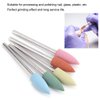 Nail Drill Bits, Silicone Rubber Drill Bit, 2.35mm Nail Drill Bits Set, No Dust Pollution Nail Drill Bit Set for Processing and Polishing Nail, Glass, Plastic(152)