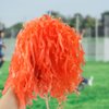 Faxco 12Pack Plastic Pom Poms Cheerleading Pom Poms Sports Dance Cheer Plastic Pom Pom for Rooters,Cheering Squard,Cheering Team (Orange)